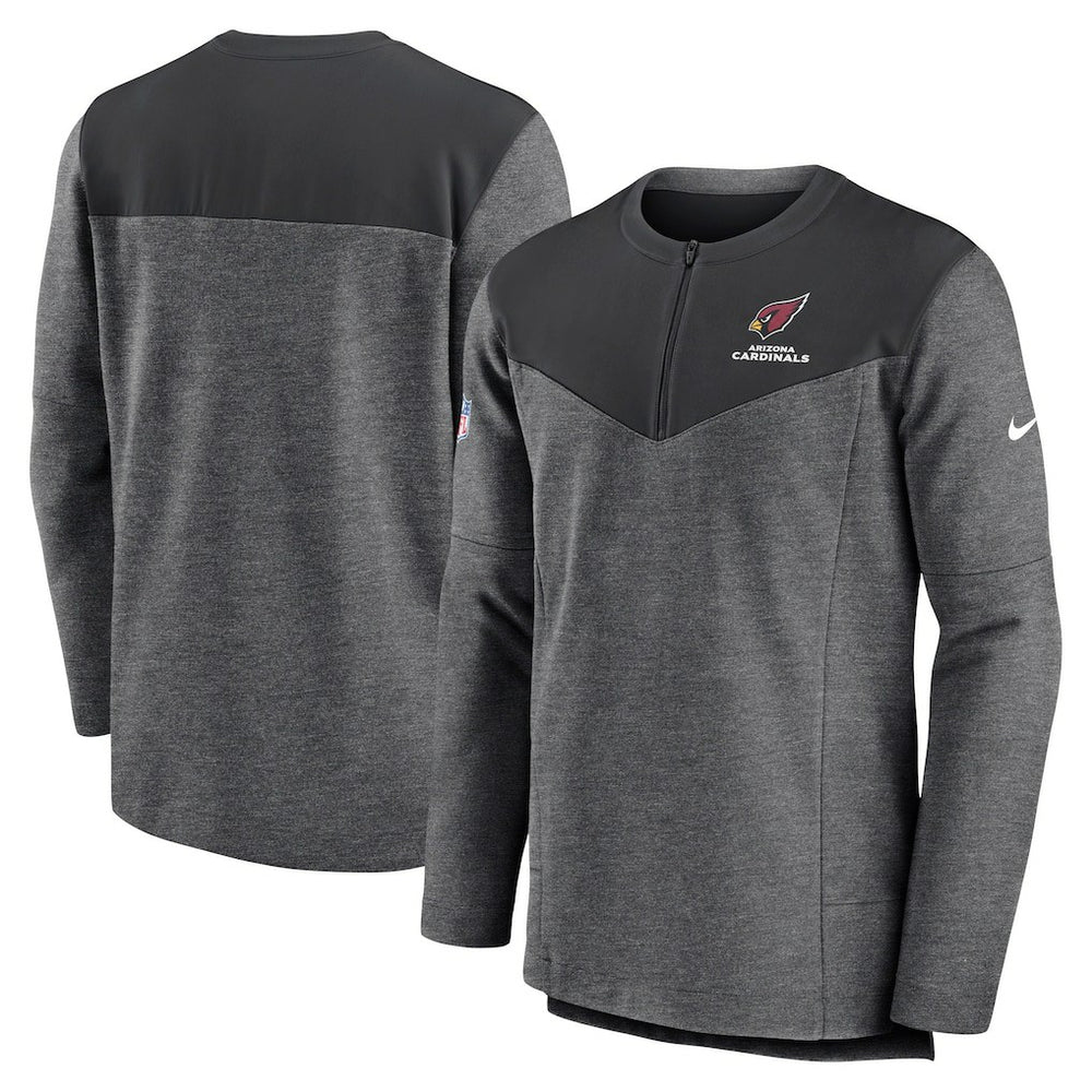 Arizona Cardinals Sideline Lockup Performance Quarter-Zip Top - Charcoal Tops