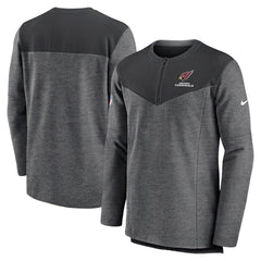 Arizona Cardinals Sideline Lockup Performance Quarter-Zip Top - Charcoal Tops