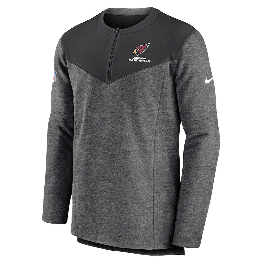 Arizona Cardinals Sideline Lockup Performance Quarter-Zip Top - Charcoal Tops