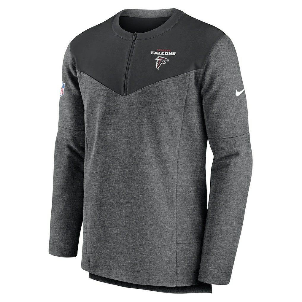 Atlanta Falcons Sideline Lockup Performance Quarter-Zip Top - Charcoal Tops