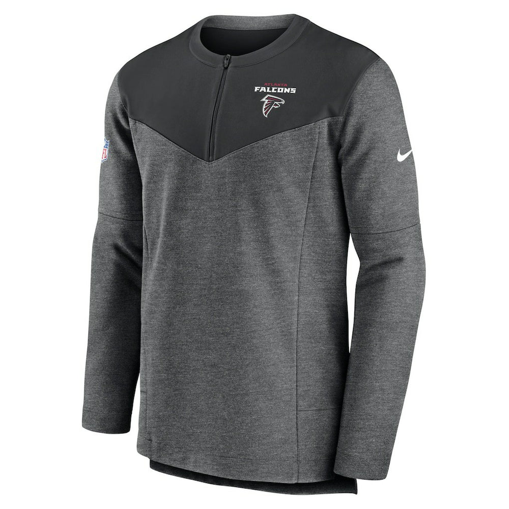 Atlanta Falcons Sideline Lockup Performance Quarter-Zip Top - Charcoal Tops