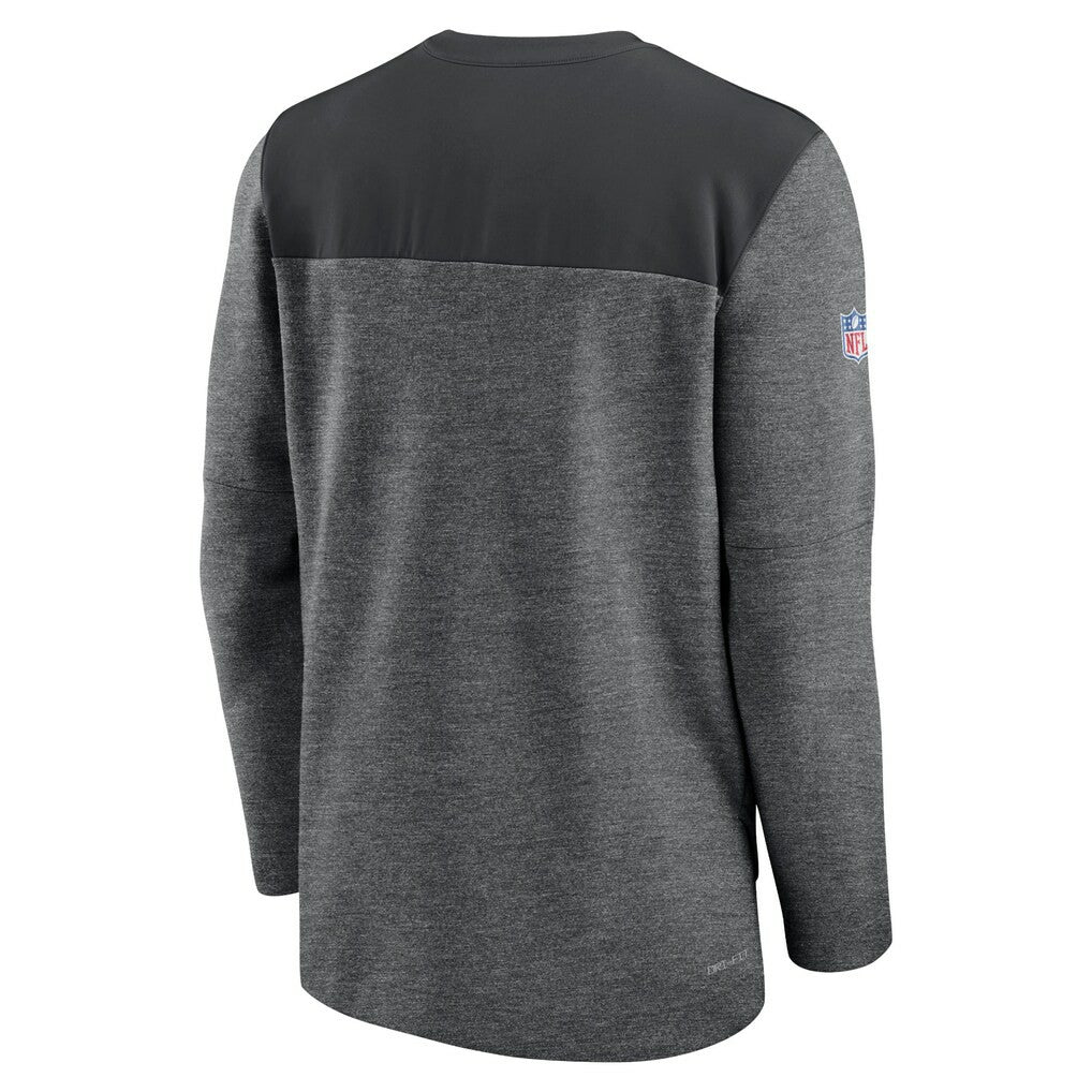 Atlanta Falcons Sideline Lockup Performance Quarter-Zip Top - Charcoal Tops
