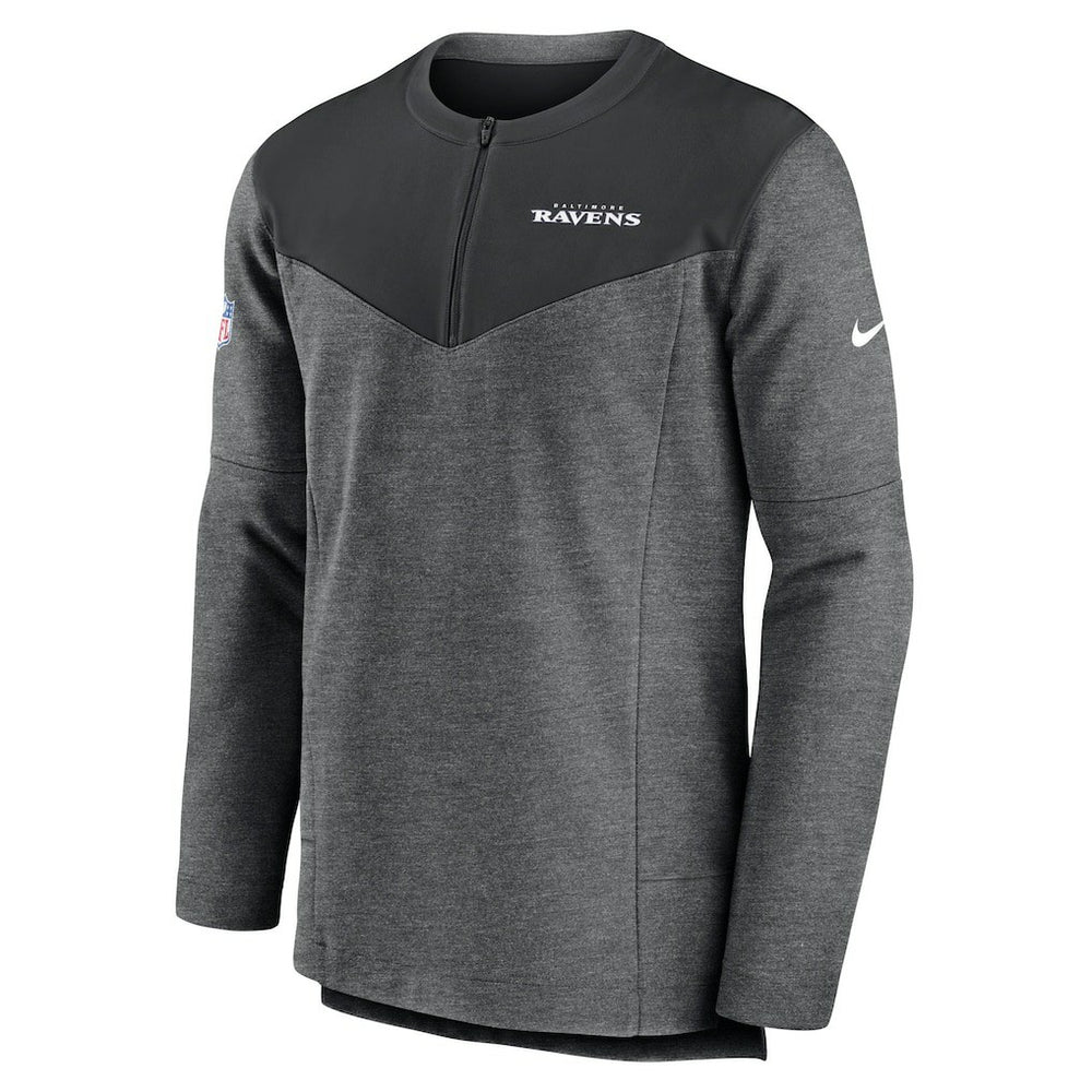 Baltimore Ravens Sideline Lockup Performance Quarter-Zip Top - Charcoal Tops
