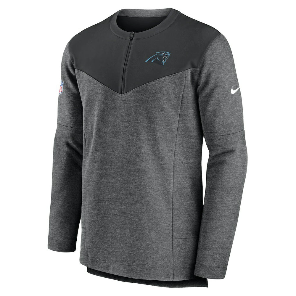 Carolina Panthers Sideline Lockup Performance Quarter-Zip Top - Charcoal Tops