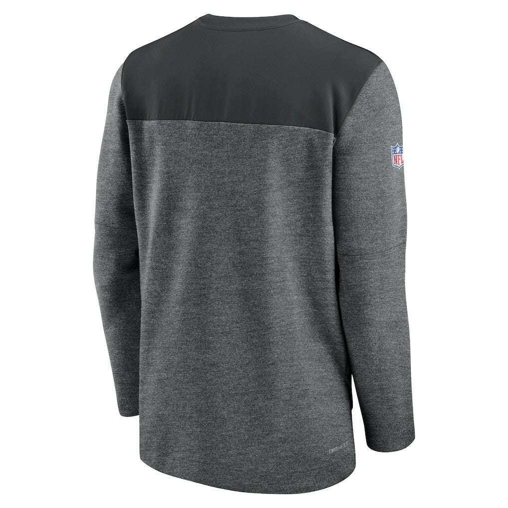 Carolina Panthers Sideline Lockup Performance Quarter-Zip Top - Charcoal Tops