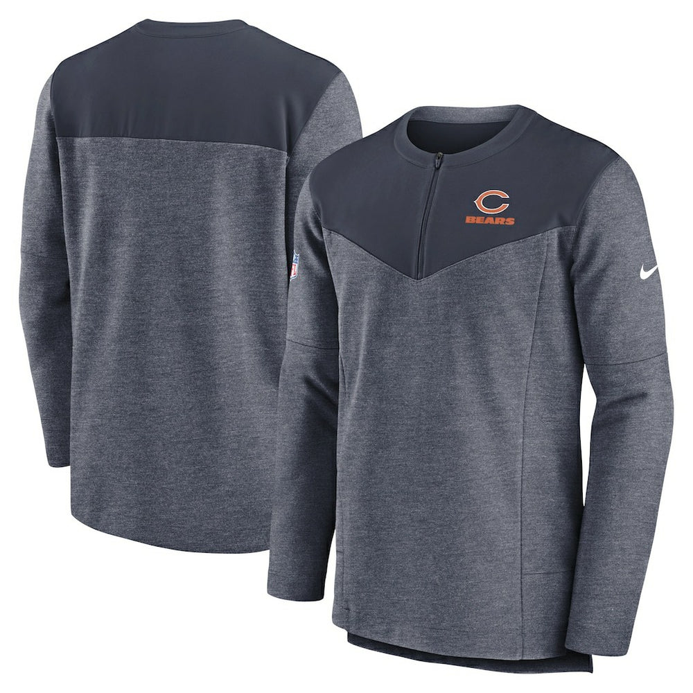 Chicago Bears Sideline Lockup Performance Quarter-Zip Top - Navy Tops