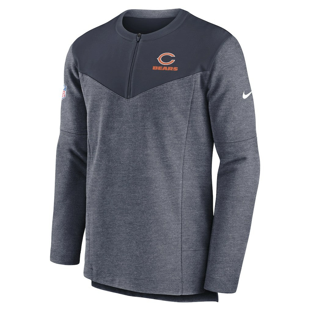 Chicago Bears Sideline Lockup Performance Quarter-Zip Top - Navy Tops