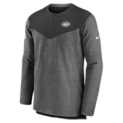 New York Jets Sideline Lockup Performance Quarter-Zip Top - Charcoal Tops