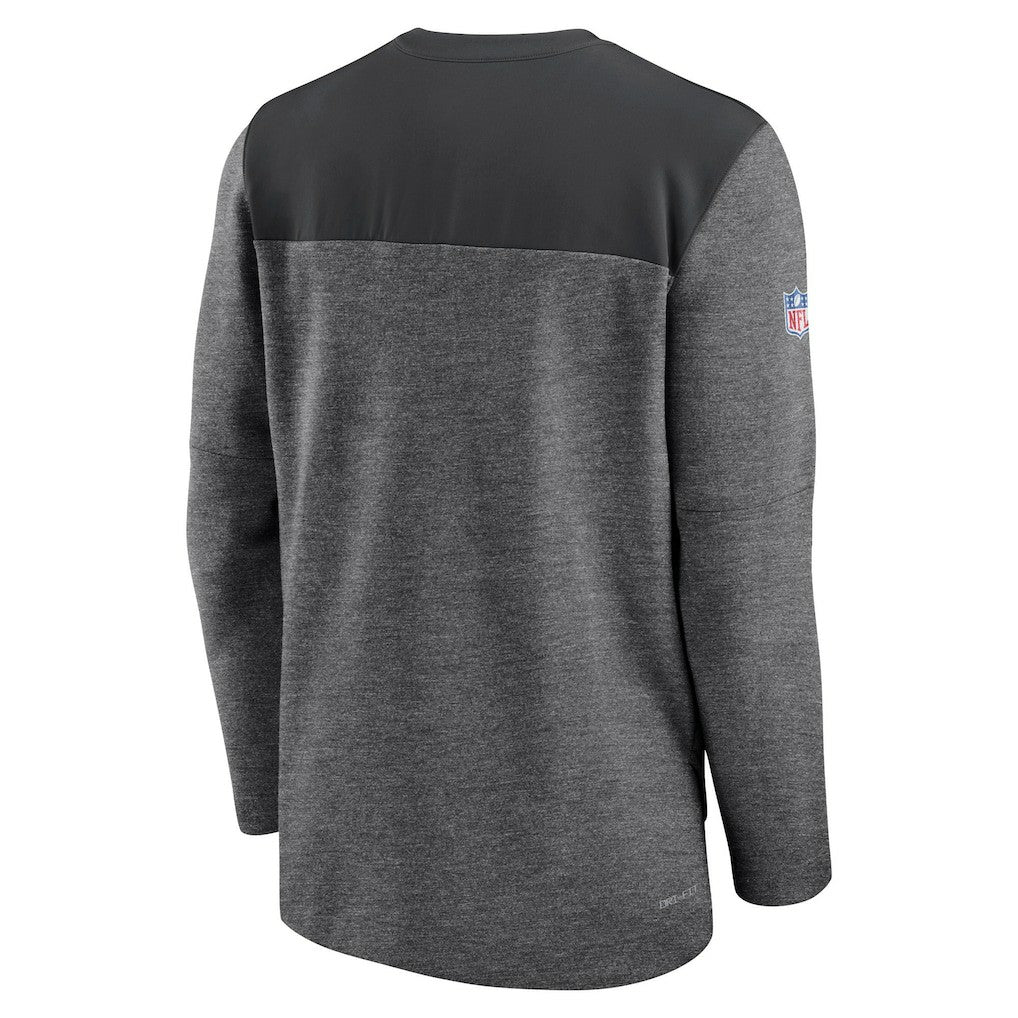 Las Vegas Raiders Sideline Lockup Performance Quarter-Zip Top - Charcoal Tops