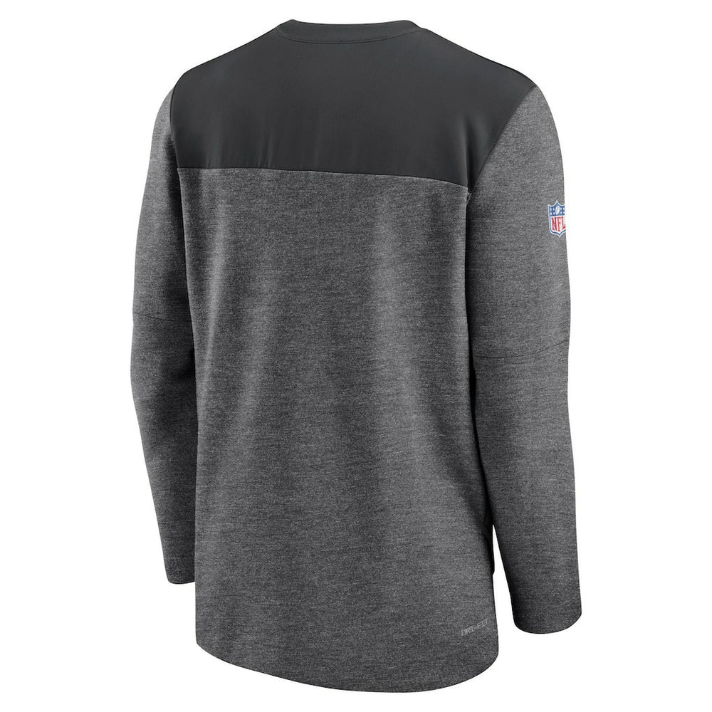 Las Vegas Raiders Sideline Lockup Performance Quarter-Zip Top - Charcoal Tops