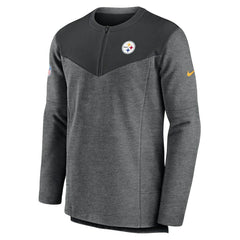 Pittsburgh Steelers Sideline Lockup Performance Quarter-Zip Top - Charcoal Tops