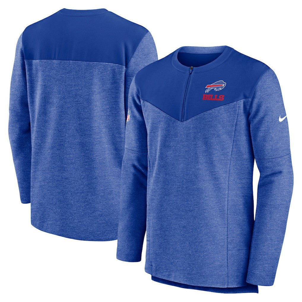 Buffalo Bills Sideline Lockup Performance Quarter-Zip Top - Royal Tops
