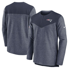 New England Patriots Sideline Lockup Performance Quarter-Zip Top - Navy Tops