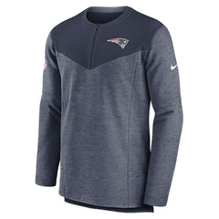 New England Patriots Sideline Lockup Performance Quarter-Zip Top - Navy Tops