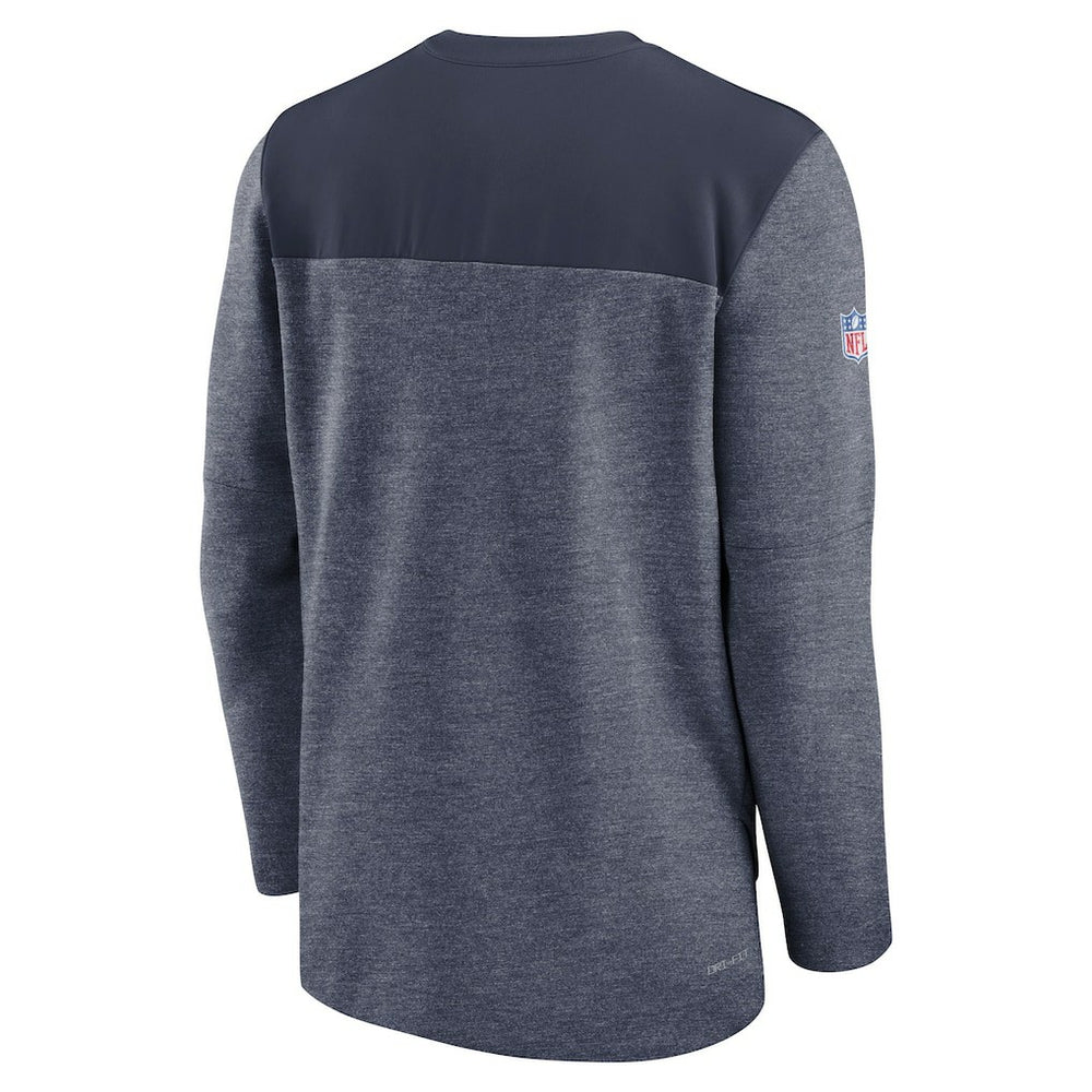 New England Patriots Sideline Lockup Performance Quarter-Zip Top - Navy Tops