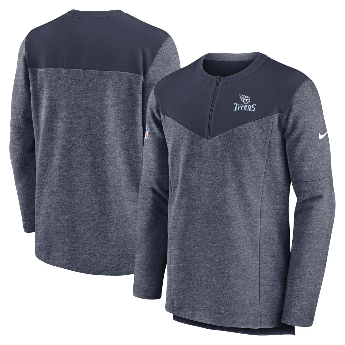 Tennessee Titans Sideline Lockup Performance Quarter-Zip Top - Navy Tops