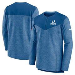 Indianapolis Colts Sideline Lockup Performance Quarter-Zip Top - Royal Tops