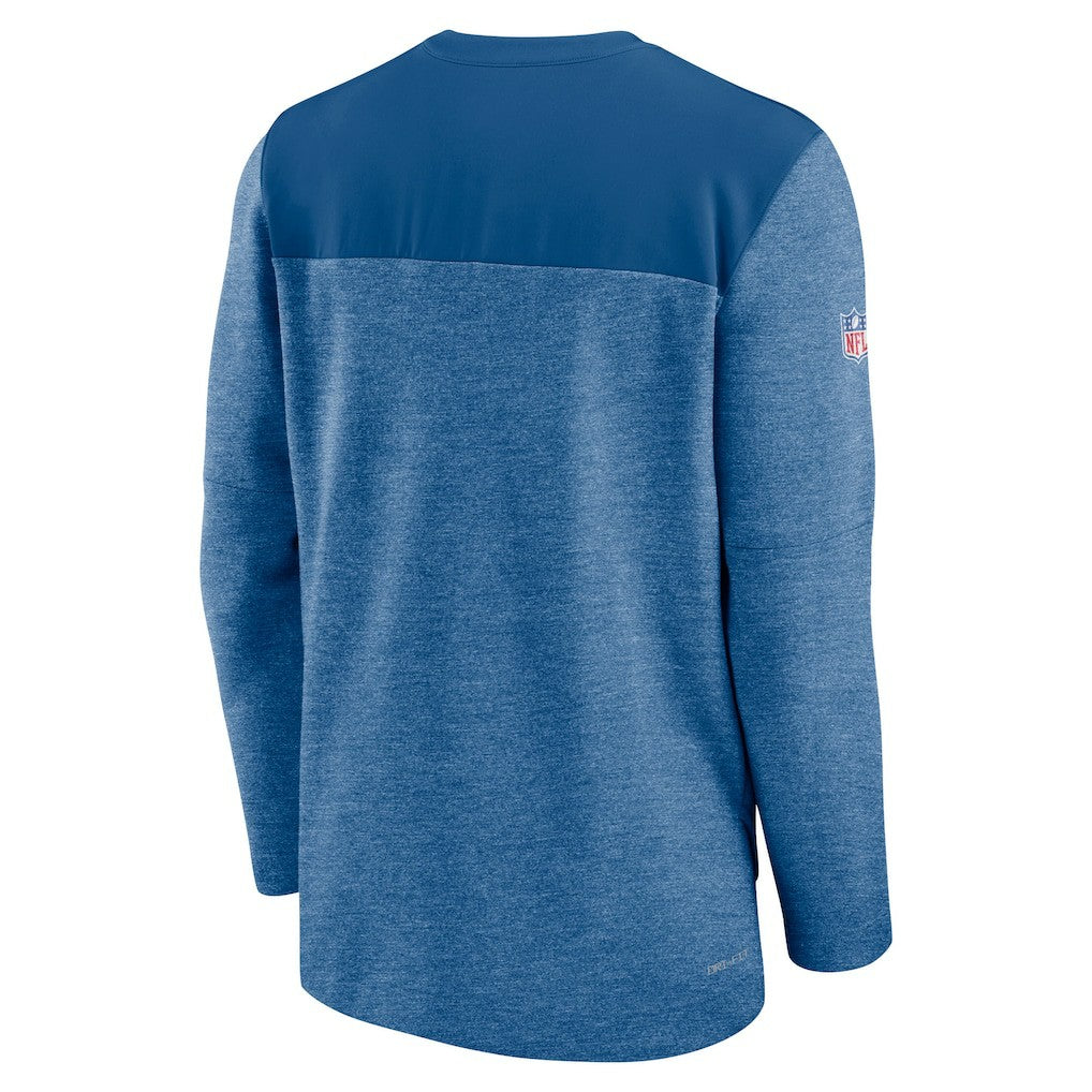 Indianapolis Colts Sideline Lockup Performance Quarter-Zip Top - Royal Tops