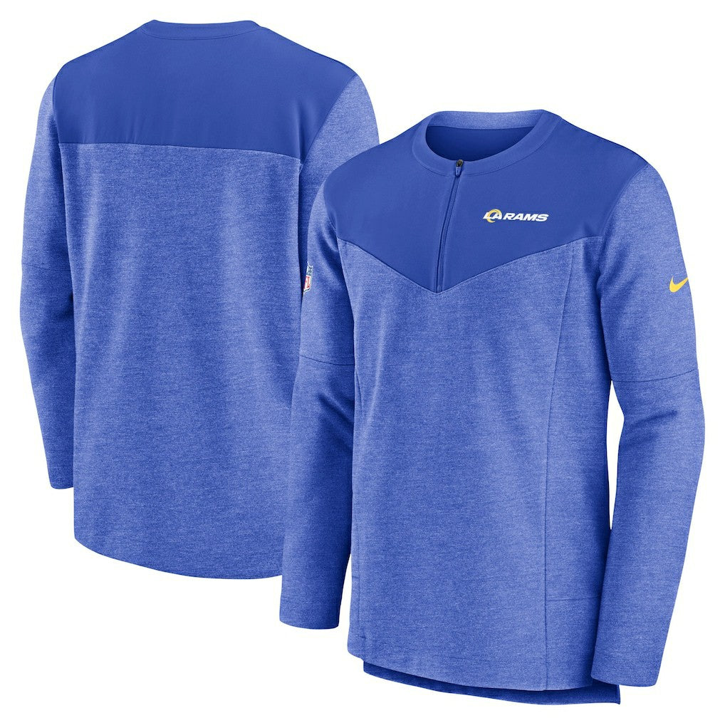 Los Angeles Rams Sideline Lockup Performance Quarter-Zip Top - Royal Tops