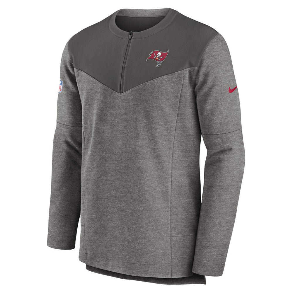 Tampa Bay Buccaneers Sideline Lockup Performance Quarter-Zip Top - Pewter Tops