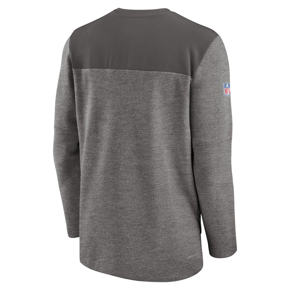 Tampa Bay Buccaneers Sideline Lockup Performance Quarter-Zip Top - Pewter Tops