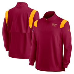 Washington Commanders Sideline Coach Chevron Lockup Quarter-Zip Long Sleeve Top - Burgundy Tops