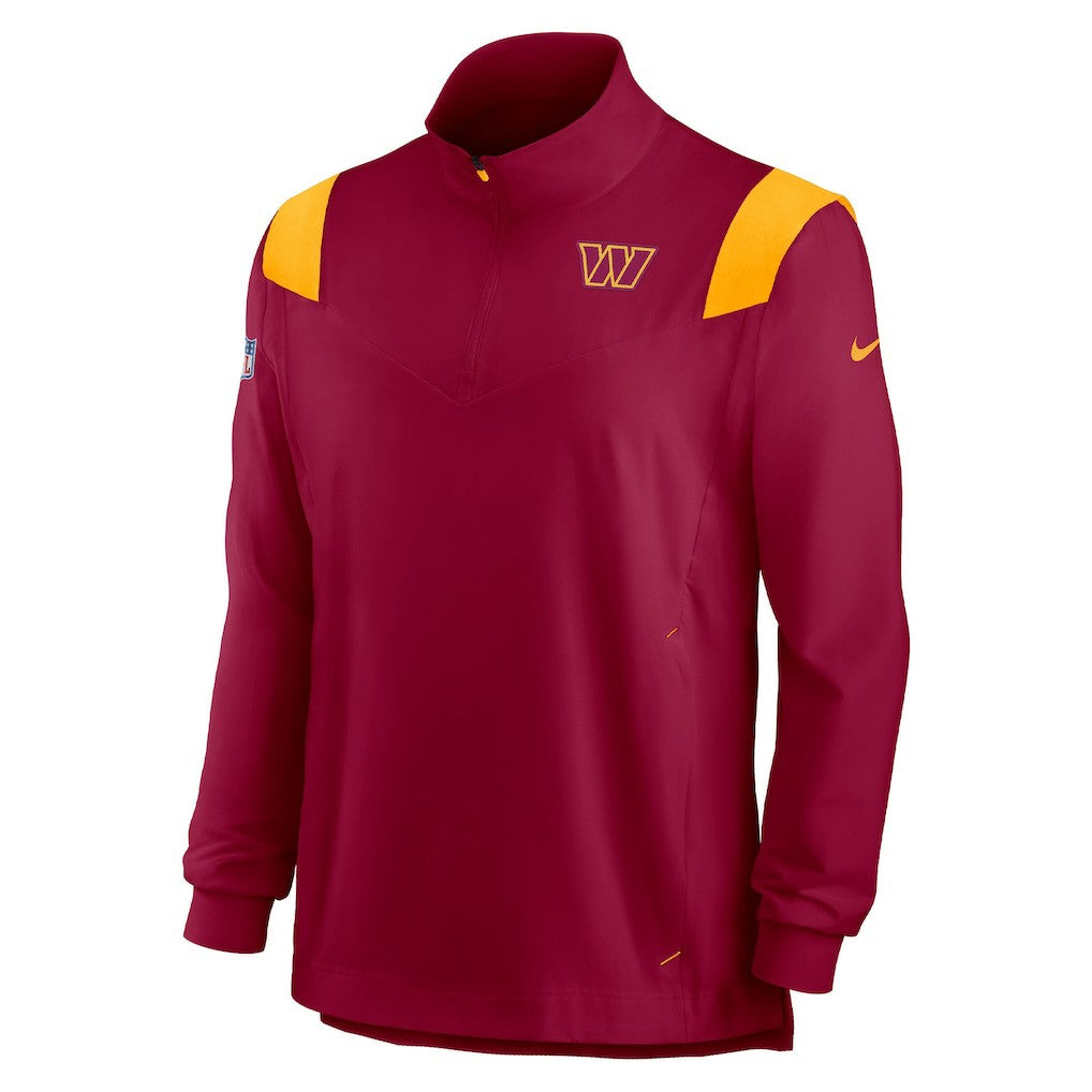 Washington Commanders Sideline Coach Chevron Lockup Quarter-Zip Long Sleeve Top - Burgundy Tops