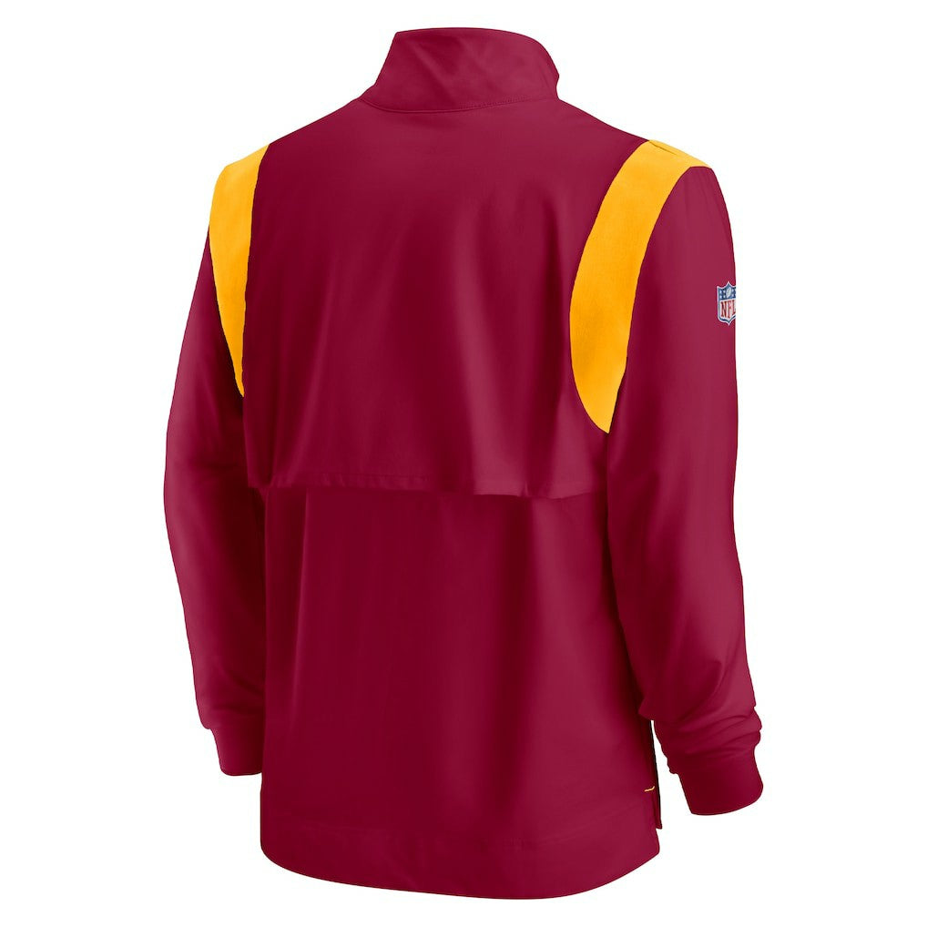 Washington Commanders Sideline Coach Chevron Lockup Quarter-Zip Long Sleeve Top - Burgundy Tops