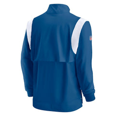 Indianapolis Colts Sideline Coach Chevron Lockup Quarter-Zip Long Sleeve Top - Royal Tops