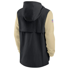 New Orleans Saints Sideline Player Quarter-Zip Hoodie - Black/Gold Hoodies