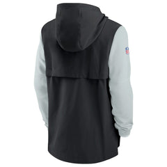 Las Vegas Raiders Sideline Player Quarter-Zip Hoodie Jacket - Black/Silver Hoodies