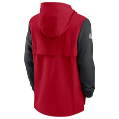 Atlanta Falcons Sideline Player Quarter-Zip Hoodie - Red/Black Hoodies