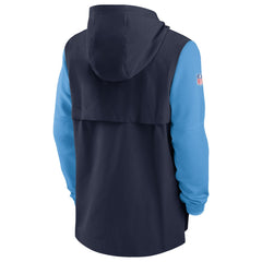 Tennessee Titans Sideline Player Quarter-Zip Hoodie - Navy/Light Blue Hoodies