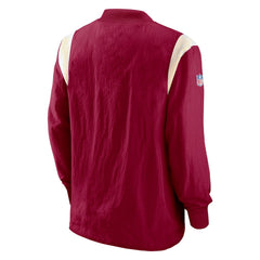 Washington Commanders Sideline Athletic Stack V-Neck Pullover Windshirt Jacket - Burgundy Pullover