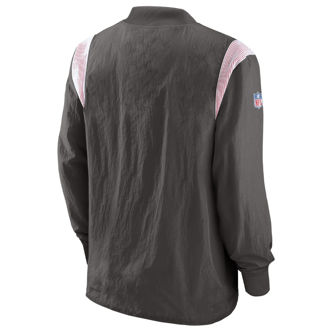 Tampa Bay Buccaneers Sideline Athletic Stack V-Neck Pullover Windshirt Jacket - Pewter Pullover