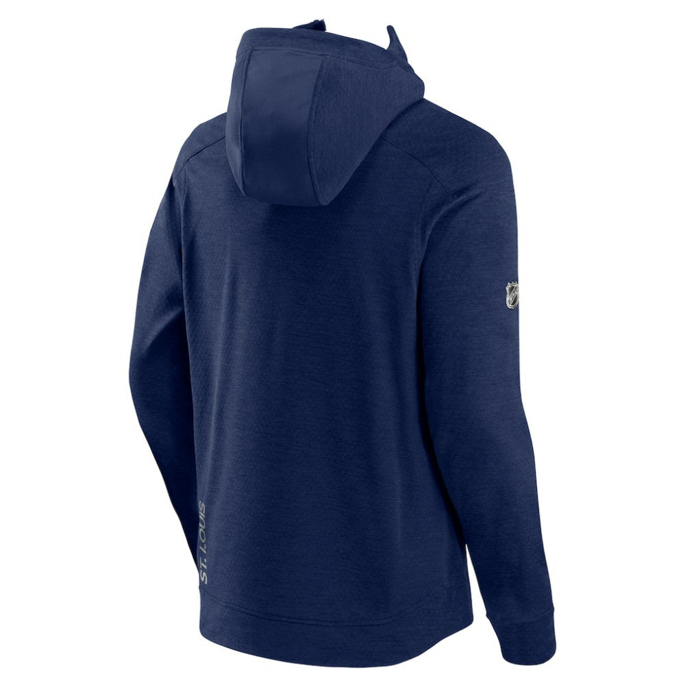 St. Louis Blues Fanatics Authentic Pro Road Tech Lightweight Full-Zip Hoodie Jacket - Navy | US 4509595