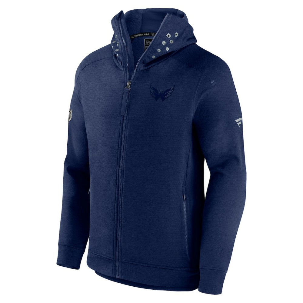 Washington Capitals Fanatics Authentic Pro Road Tech Lightweight Full-Zip Hoodie Jacket - Heather Navy | US 4509599