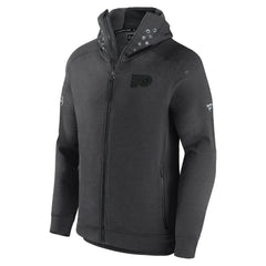 Philadelphia Flyers Fanatics Authentic Pro Road Tech Lightweight Full-Zip Hoodie Jacket - Charcoal | US 4509605
