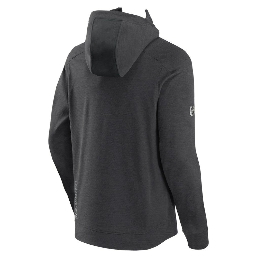 Philadelphia Flyers Fanatics Authentic Pro Road Tech Lightweight Full-Zip Hoodie Jacket - Charcoal | US 4509605