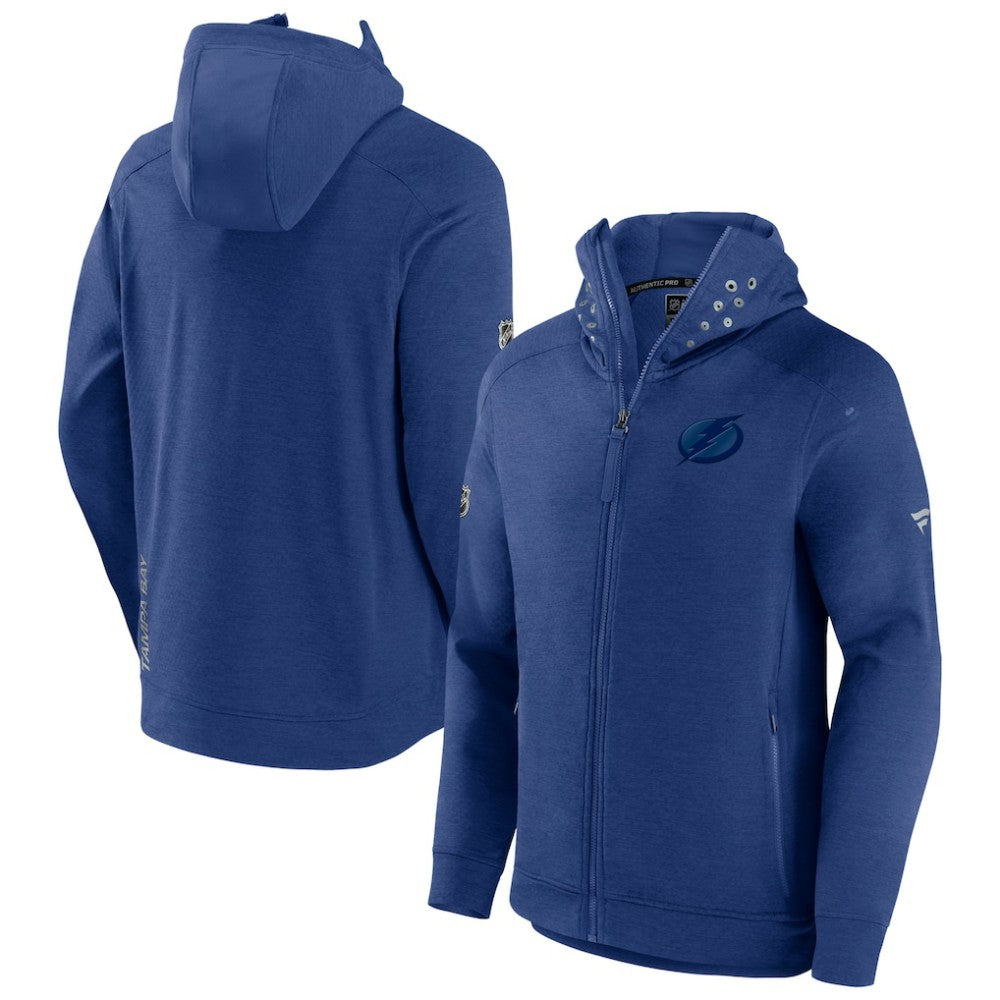 Tampa Bay Lightning Fanatics Authentic Pro Road Tech Lightweight Full-Zip Hoodie Jacket - Blue | US 4509609