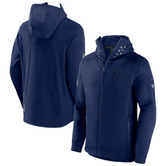 Nashville Predators Fanatics Authentic Pro Road Tech Lightweight Full-Zip Hoodie Jacket - Navy | US 4509615