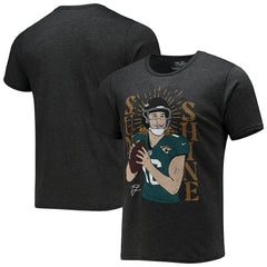 Trevor Lawrence Jacksonville Jaguars Majestic Threads Tri-Blend Player Graphic T-Shirt - Black T-shirts