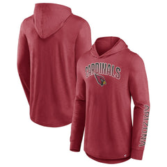 Arizona Cardinals Front Runner Long Sleeve Hooded T-Shirt - Cardinal T-shirts