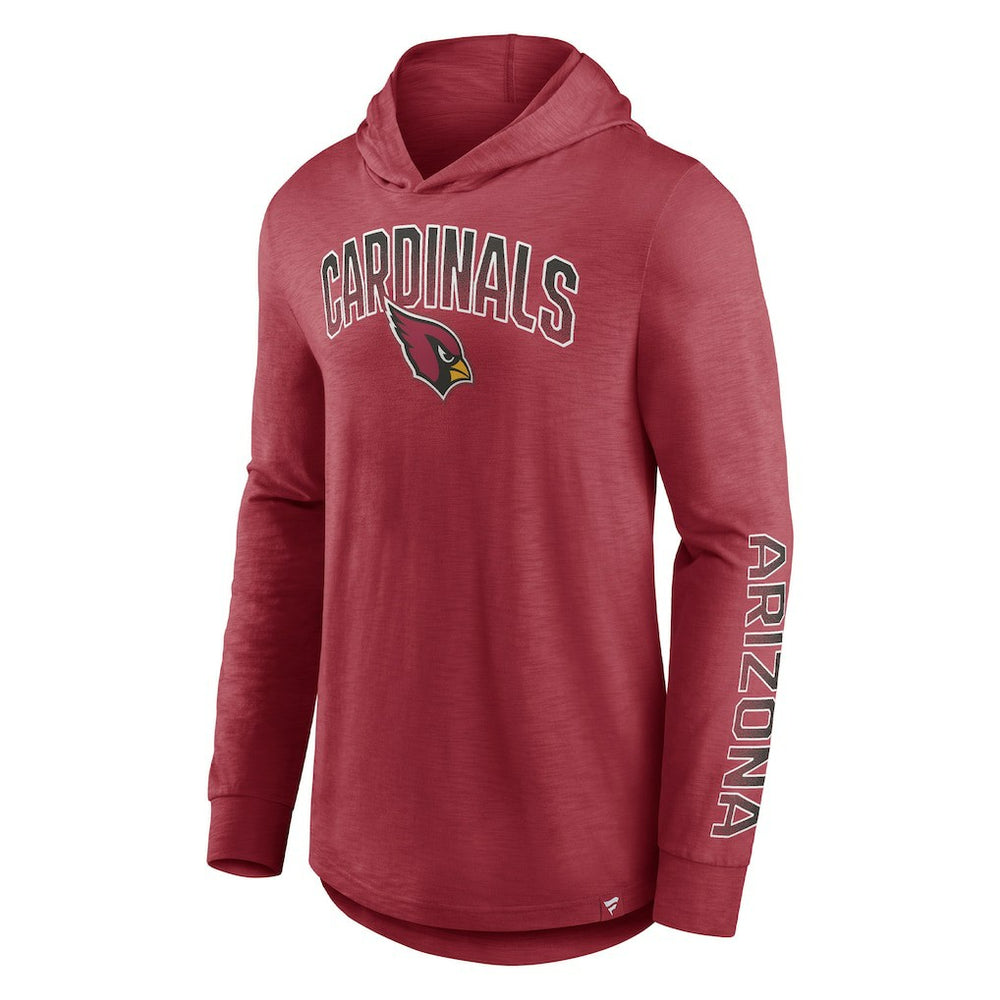 Arizona Cardinals Front Runner Long Sleeve Hooded T-Shirt - Cardinal T-shirts