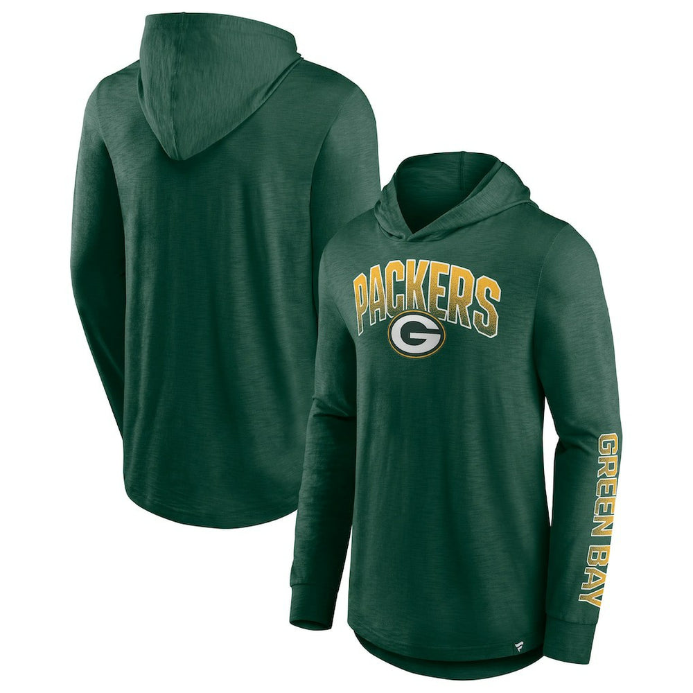Green Bay Packers Front Runner Long Sleeve Hooded T-Shirt - Green T-shirts