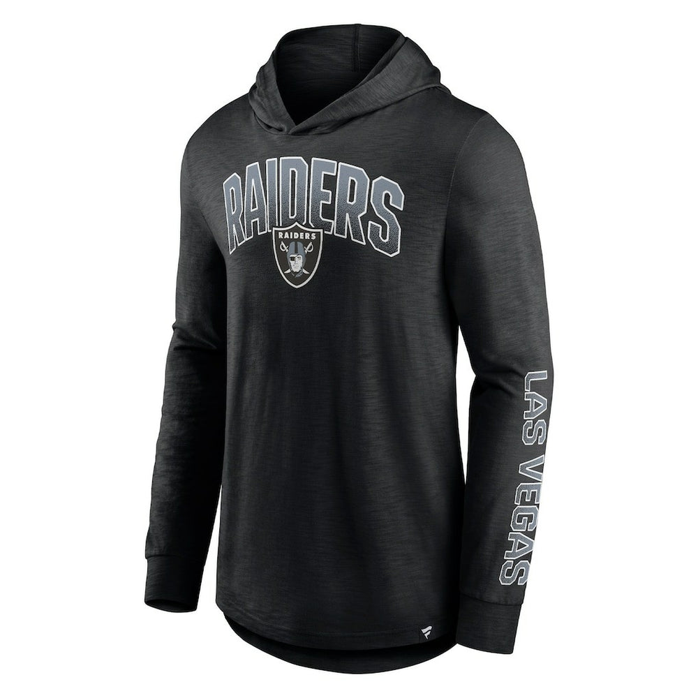 Las Vegas Raiders Front Runner Long Sleeve Hooded T-Shirt - Black T-shirts