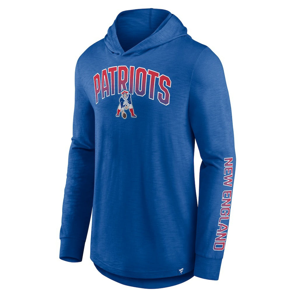 New England Patriots Front Runner Long Sleeve Hooded T-Shirt - Royal T-shirts