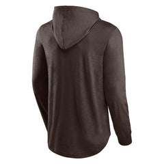 Cleveland Browns Front Runner Long Sleeve Hooded T-Shirt - Brown T-shirts