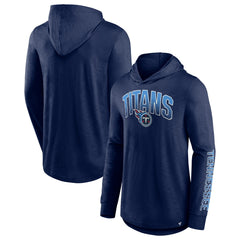Tennessee Titans Front Runner Long Sleeve Hooded T-Shirt - Navy T-shirts
