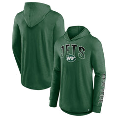New York Jets Front Runner Long Sleeve Hooded T-Shirt - Green T-shirts